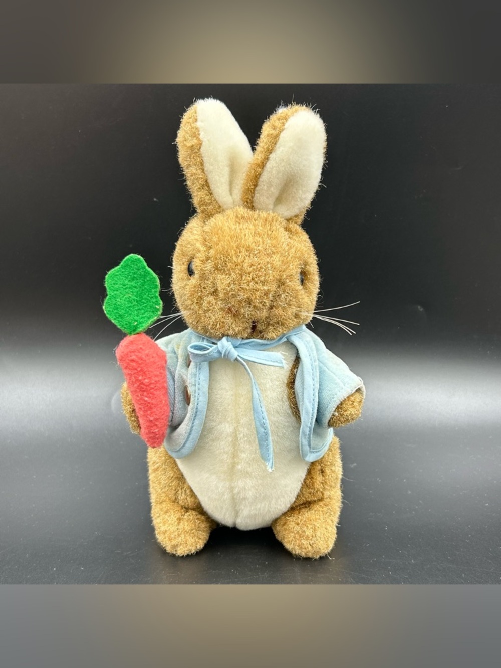 Vintage Eden Peter Rabbit Plush Beatrix Potter Stuffed Bunny w Carrot Toy